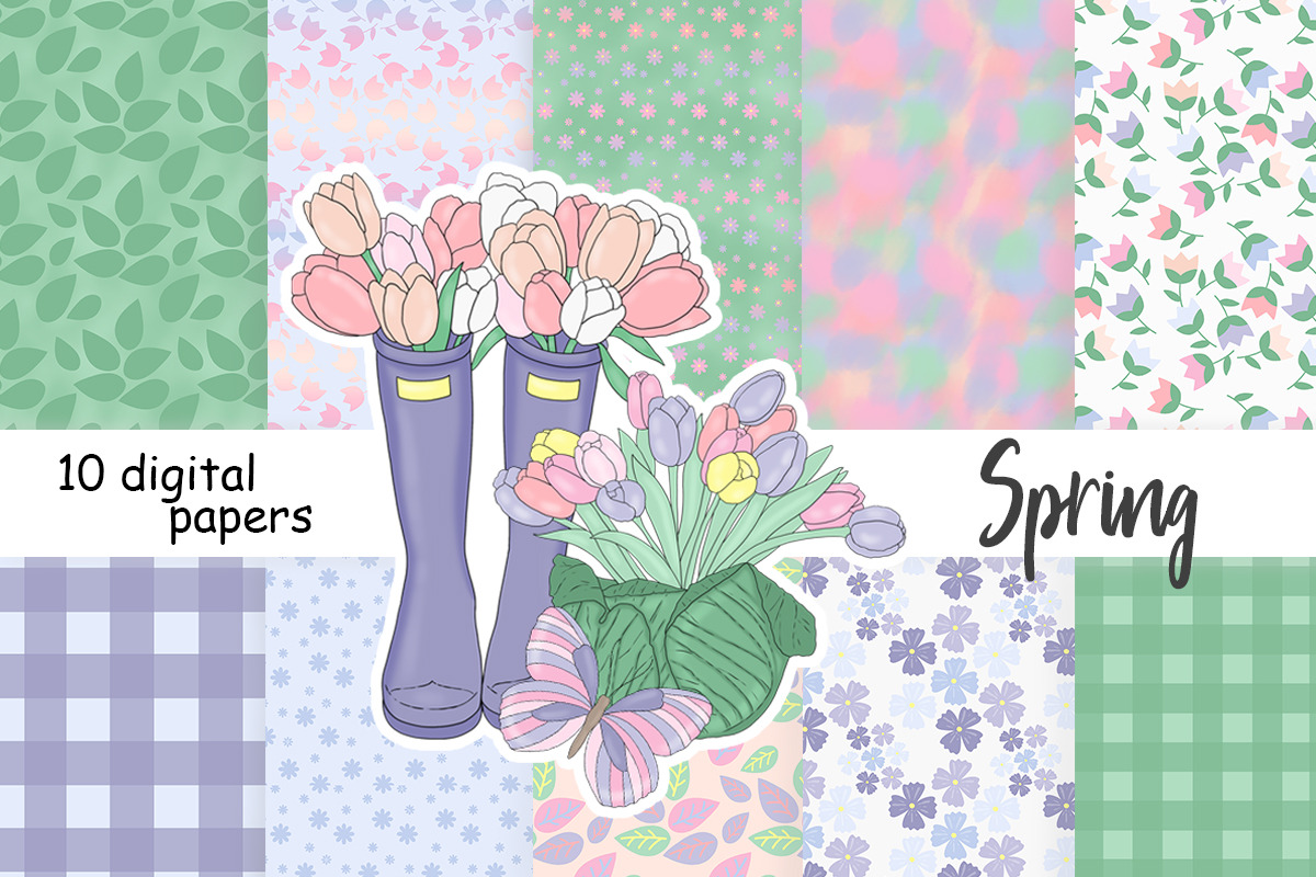 Spring Pattern, a Pattern Graphic by GlamArtZhanna (Photo 3 of 3)