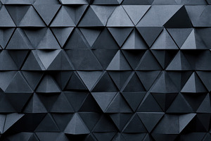 Dark Triangular Geometric Pattern Ab, a Photo by Pixeness Studio