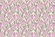 Floral Backgrounds with Tulips, a Decorative Illustration by Artspace (Thumbnail 4 of 4)