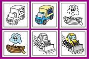 Cute Vehicles Coloring Pages, a Decorative Illustration by Ink Gallery (Thumbnail 2 of 5)