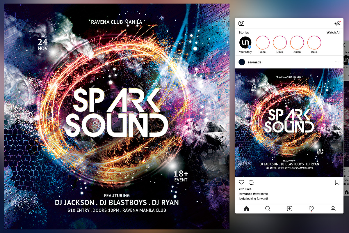 Spark Sound Flyer, a Flyer Template by KiraYamato Design Studio ...