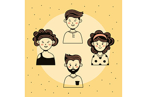 group of young persons, a Person Illustration by studiogstock
