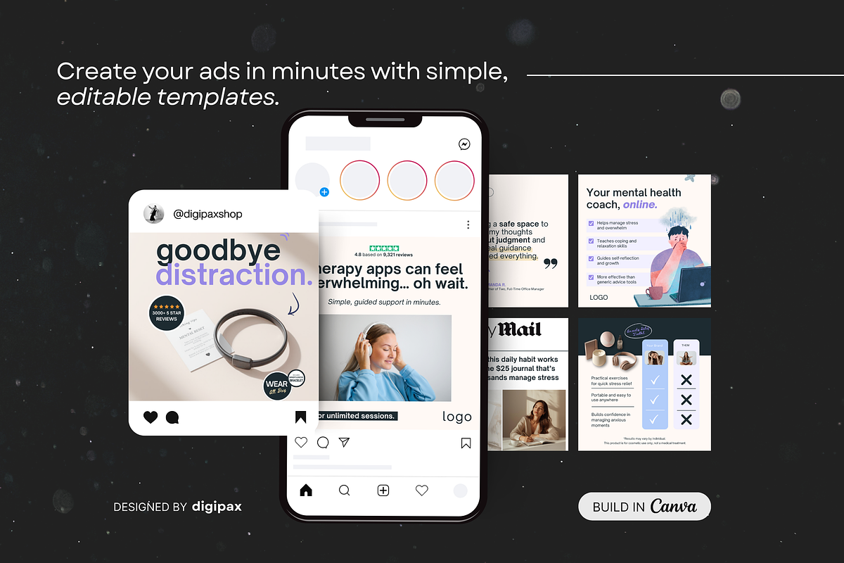 30 Mental Health Static Ad Templates Meta preview 4