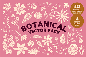Botanical vector Icons & Patterns