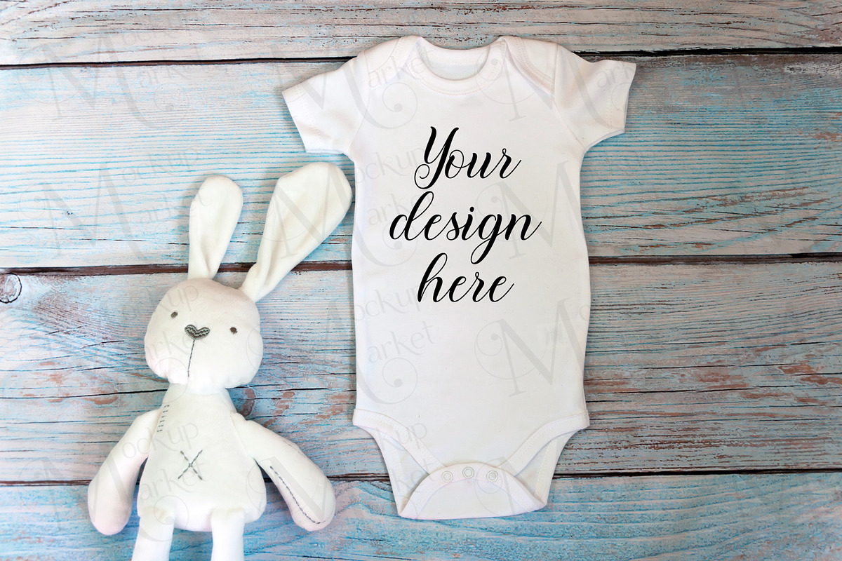 29 Baby Bodysuit mockup bundle., a Print Template by MockupMarket (Photo 29 of 30)