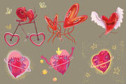 Flirty Valentine Clipart PNG Set, a Decorative Illustration by FaliushViktoriaArtist (Thumbnail 8 of 8)