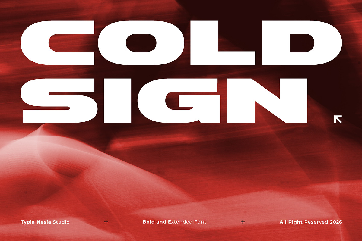Cold Sign - Bold Expanded Sport Font, a Sans Serif Font by Typia Nesia (Photo 1 of 12)