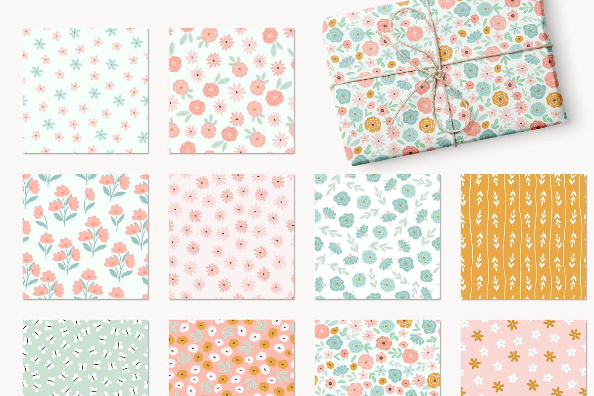 Delicate Spring baby patterns, a Pattern Graphic by Cozy pattern shop (Photo 2 of 5)