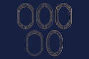 Art Deco 9 Vertical Oval Frames, a Decorative Illustration by Stanislav Kharchevskyi (Thumbnail 2 of 3)
