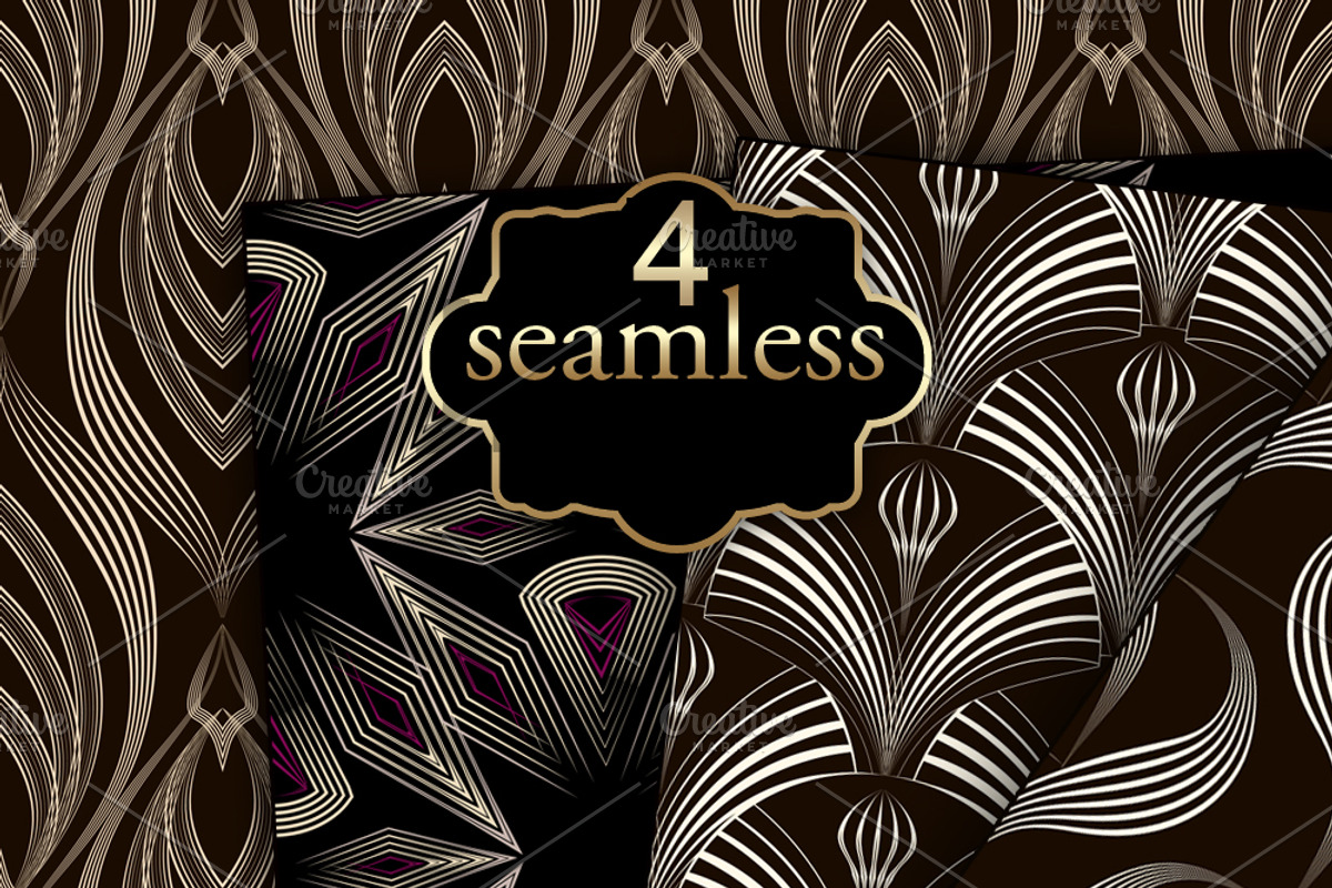 Patterns modern backgrounds Art Deco, a Pattern Graphic by Futurel (Photo 1 of 5)