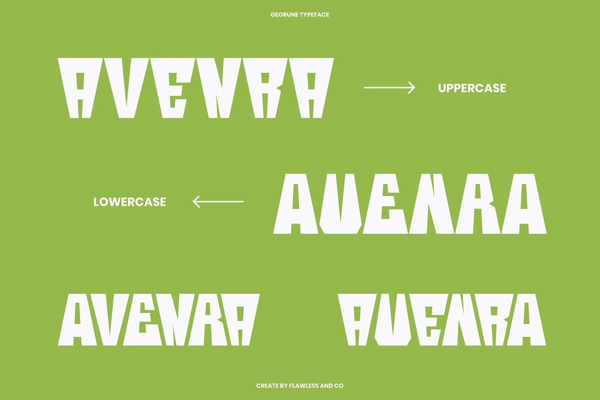 Georune - Sans Serif Display Font, a Font by Flawless And Co (Photo 3 of 10)