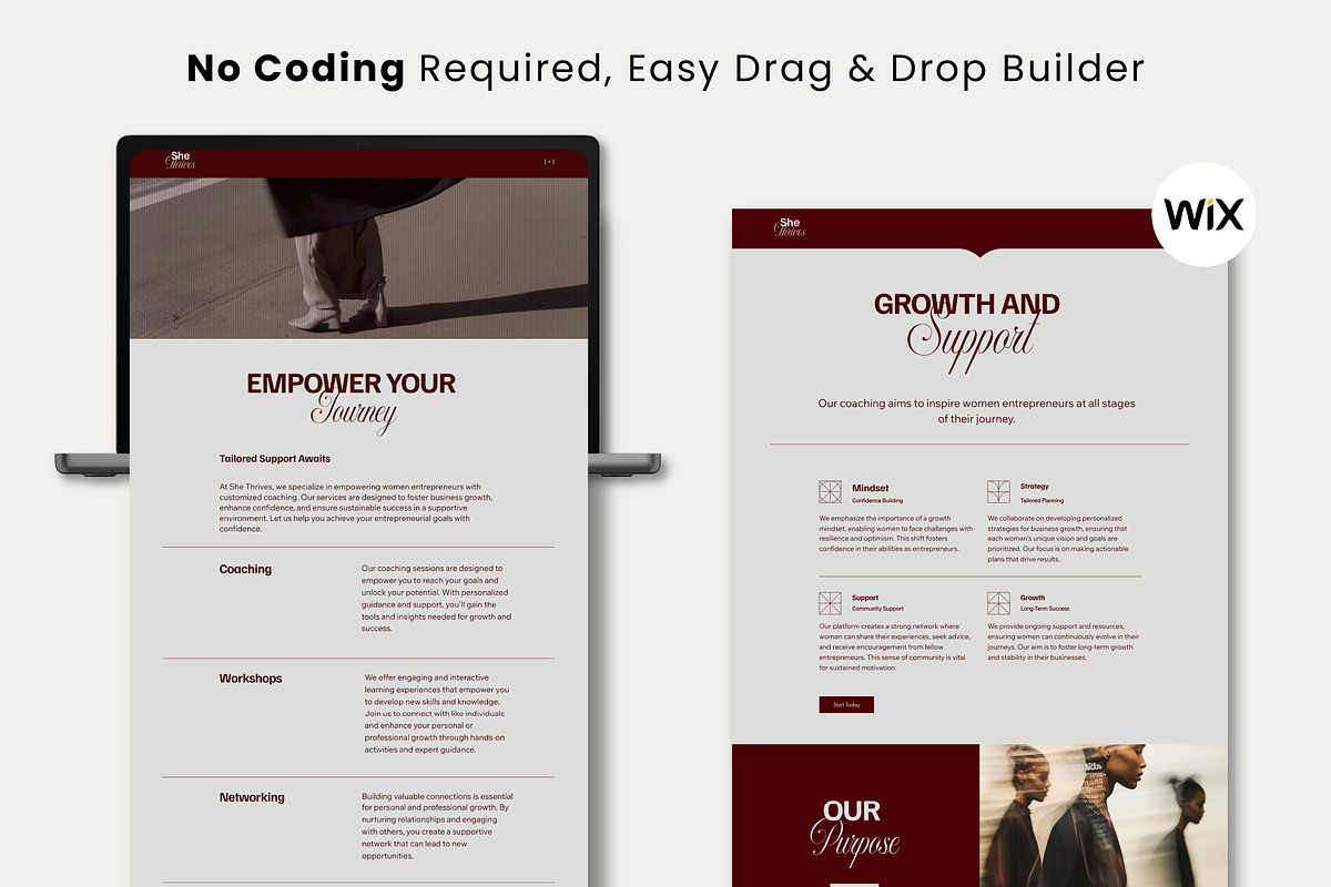 Business Coaching Wix Website, a Wix Template by Sky Dore Design (Photo 7 of 11)