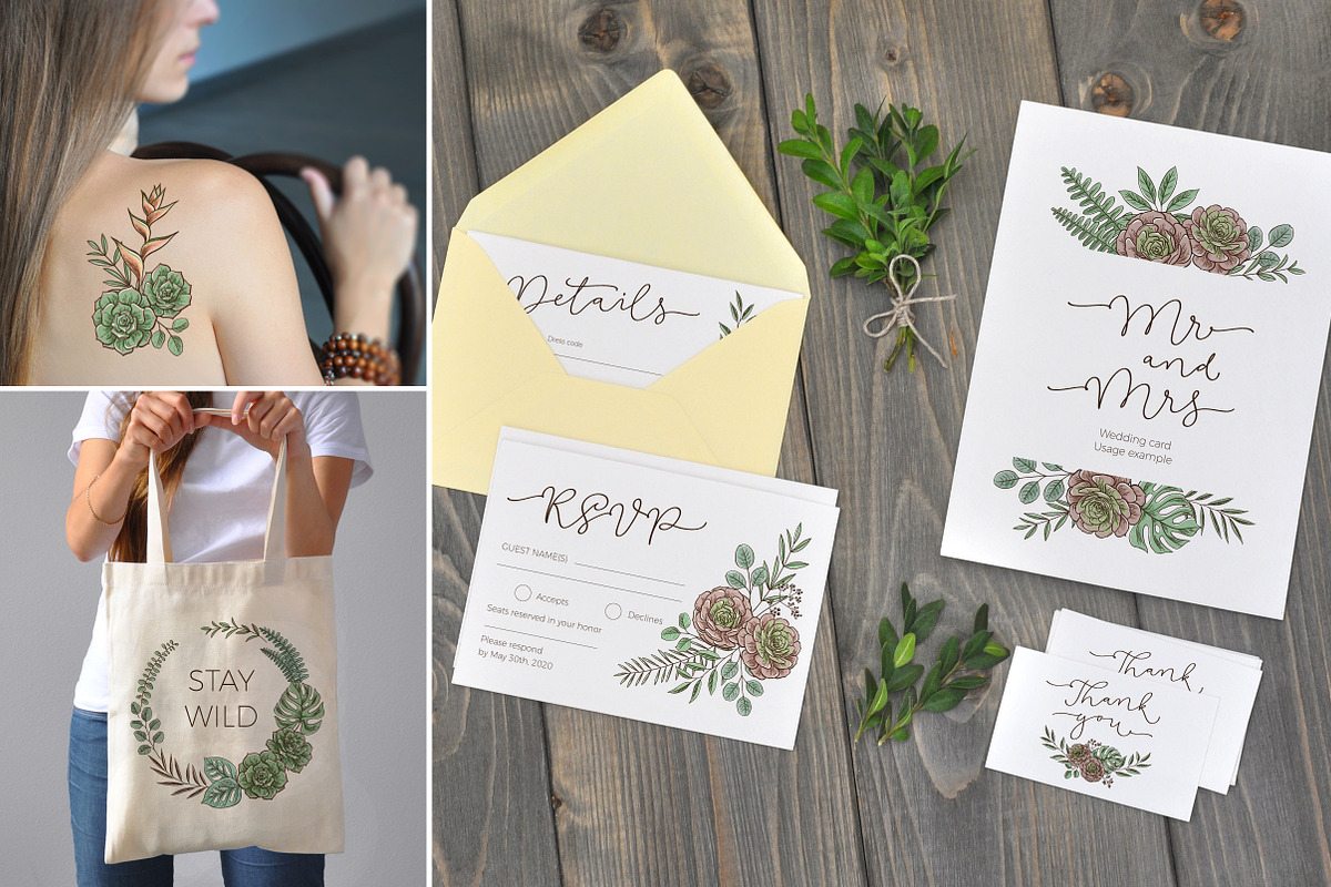 Tropical floral set | 105 elements!, an Object Illustration by bariskina (Photo 13 of 14)