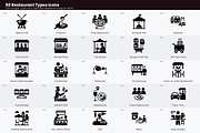 50 Restaurant Types Icons, a Duotone Icon by Symbolic Language (Thumbnail 3 of 4)