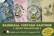 Baseball Cartoon Vintage, an Illustration by vectstudio (Thumbnail 1 of 5)