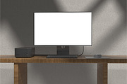 Desktop Mockup, a Wearable Device Mockup by Unerispace (Thumbnail 3 of 5)