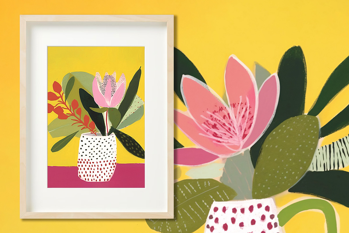 Modern flower posters. Kitchen art., a Seasonal Illustration by Irena Matiash shop (Photo 3 of 4)