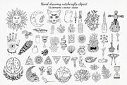 Black & White Modern Witch Clipart, an Object Graphic by ArtIrisArt (Thumbnail 2 of 9)