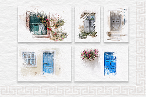 Graphic Bundle: Sunny Greek Facades