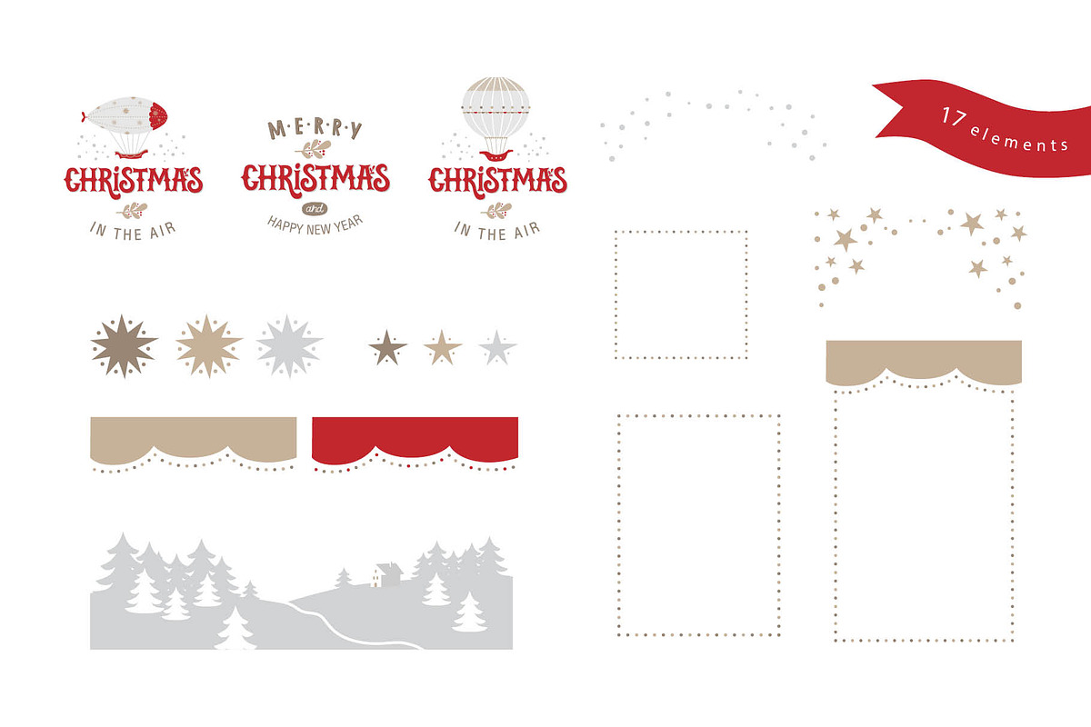 Christmas in the air. Graphic set, an Illustration by Maru_art (Photo 3 of 10)