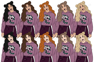 Witches Girls Clipart