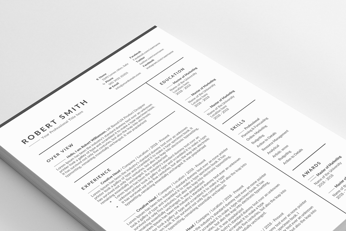 Resume & CV, a Resume Template by paulresume (Photo 5 of 5)