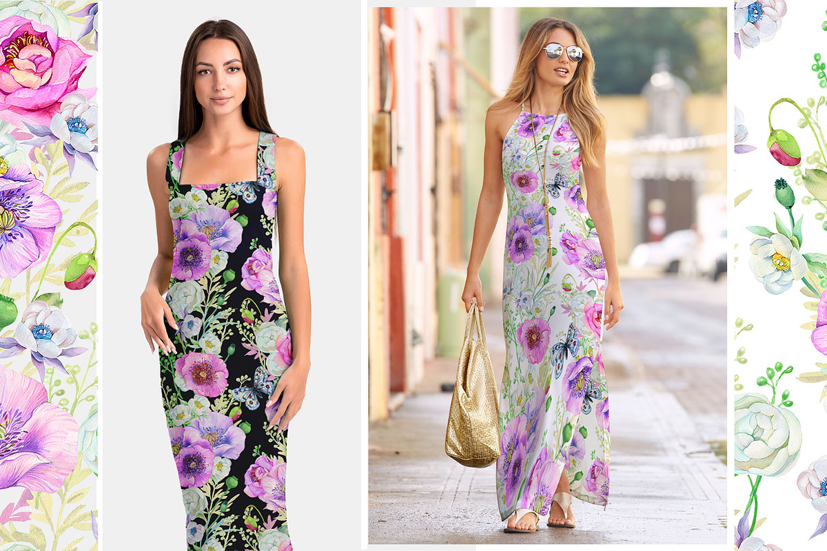 Pattern Collection, Purple Poppy, a Pattern Graphic by MitrushovaArt (Photo 4 of 9)