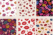 Kisses Lips and Hearts Pattern, a Pattern Graphic by SVGArt (Thumbnail 2 of 8)