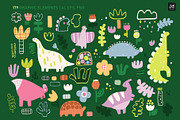 Dino cliparts and patterns, an Animal Illustration by avdnadi (Thumbnail 3 of 10)