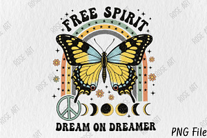 Free Spirit Dream On Dreamer Png, a Seasonal Illustration by Rose Art
