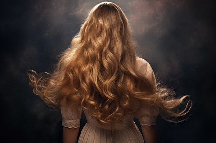 Beautiful young woman with long wavy, a Photo by Iftikhar Alam