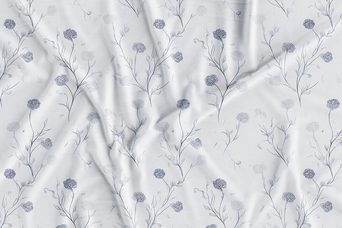 Floral Blue Toile Seamless Patterns, a Pattern Graphic by Olya Creative (Photo 16 of 18)