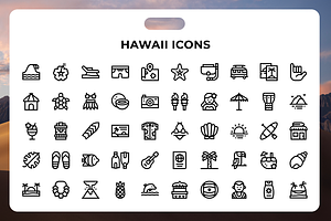 Hawaii Icons, an Icon by Wencory