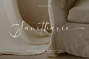 Sanitharie – Modern Script, a Script Font by Imiftype Studio (Thumbnail 1 of 10)