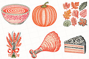 Thanksgiving Hand-Drawn Clipart, an Illustration by OK Design (Thumbnail 3 of 5)
