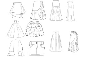 Skirts Clothing Set 1 Procreate