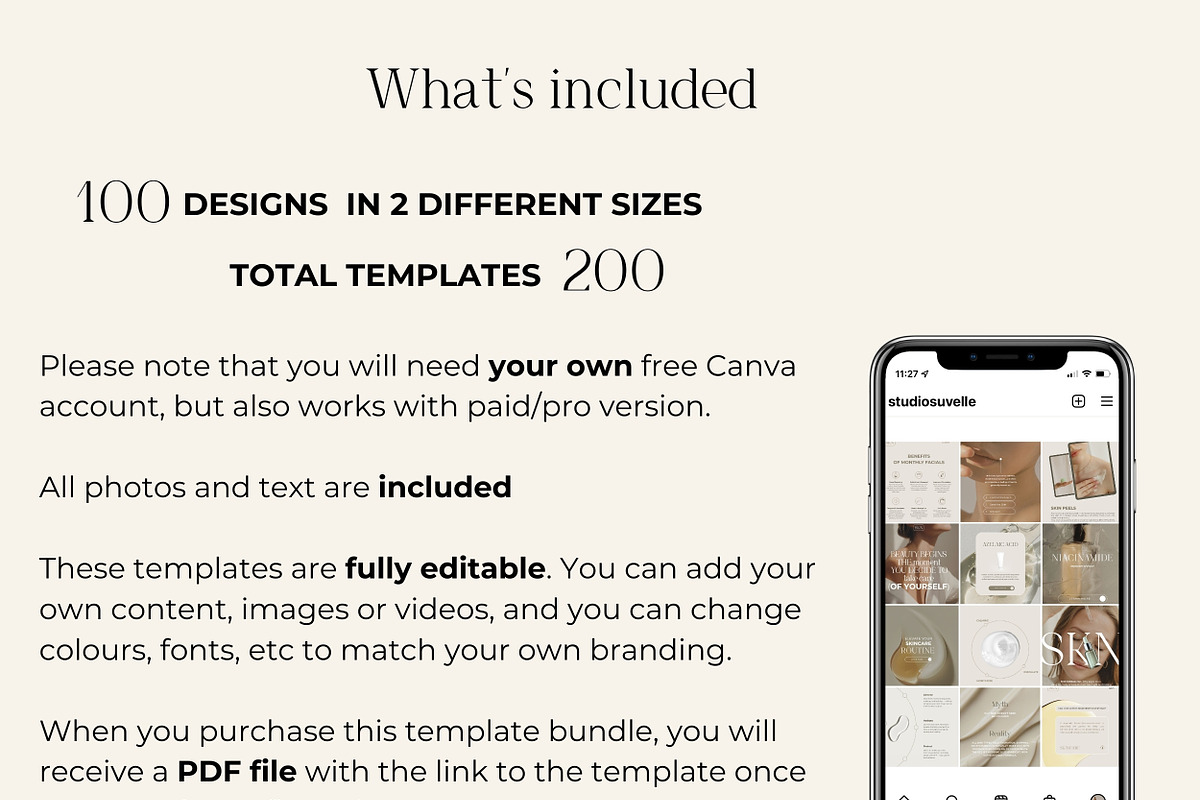 SKINCARE Canva templates, a Social Media Template by Studio Suvelle (Photo 4 of 9)