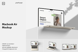 Macbook Air 15 Mockup, a Mac Mockup by graphicpages
