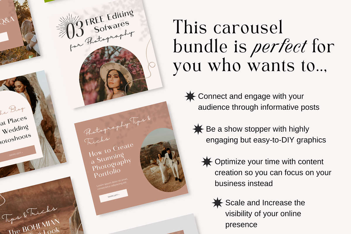 Instagram Carousel Post Boho Canva, a Social Media Template by HerstedHertz (Photo 9 of 10)