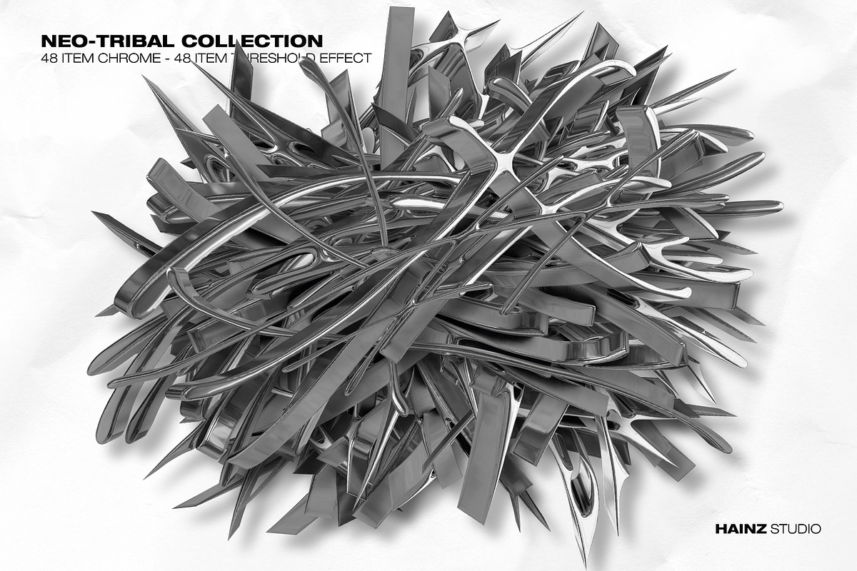 Chrome Neo-Tribal - 48 Item, an Object Graphic by Hainz Studio (Photo 2 of 10)