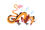 Asian, Chinese dragons set, cards, an Animal Illustration by PaperTrident (Thumbnail 3 of 13)