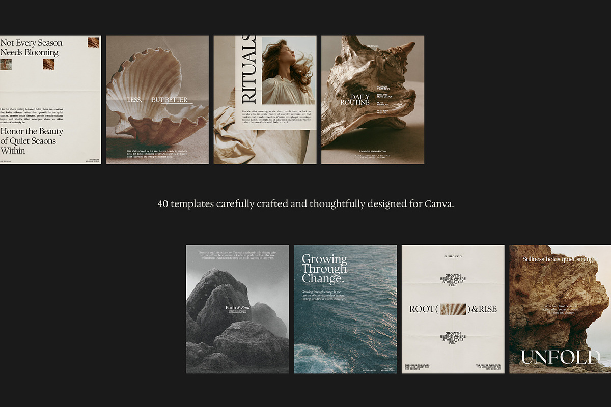 Editorial Wellness Instagram Kit, a Social Media Template by Wildnun Studio (Photo 6 of 10)