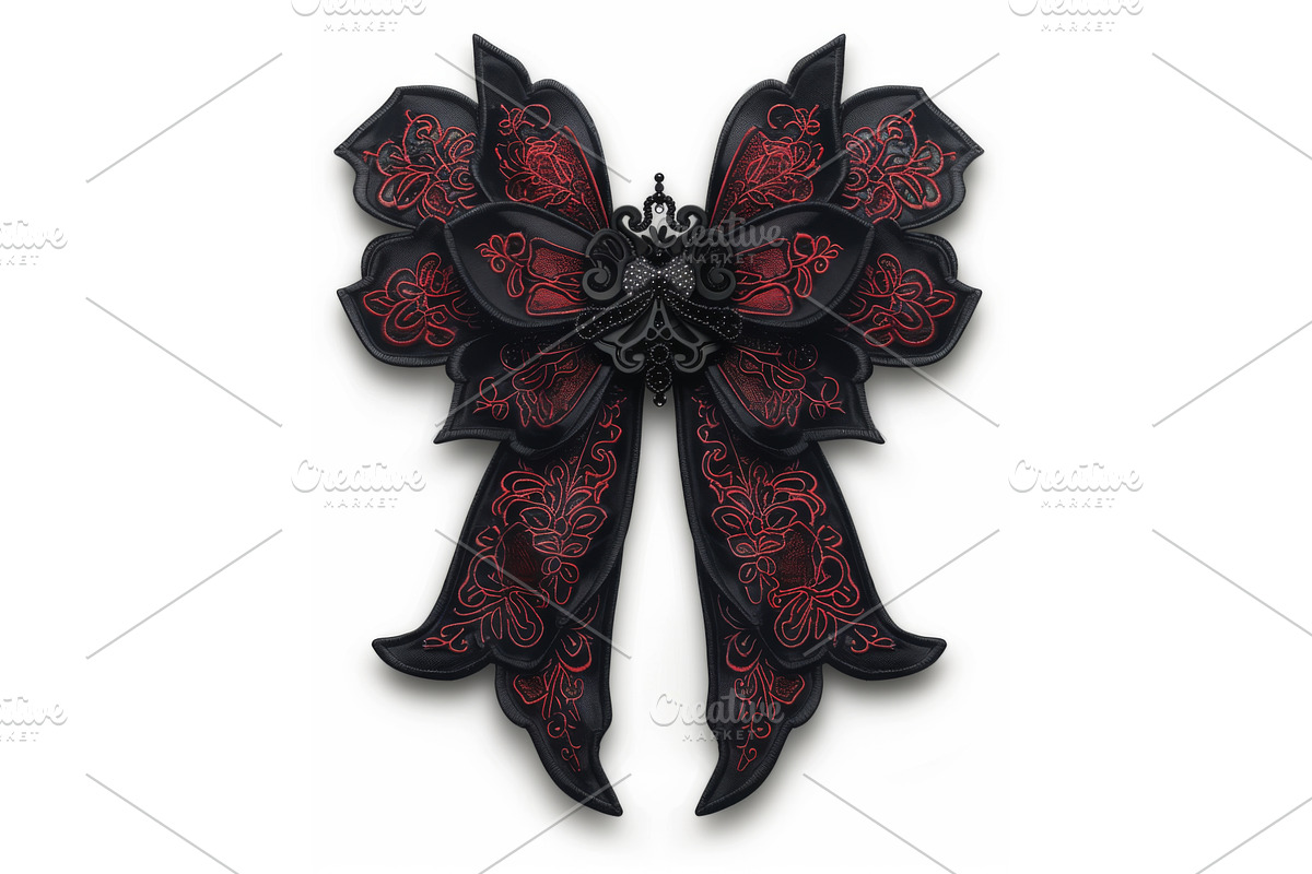 Intricately Designed Black and Red, an Illustration by tilialucida
