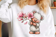 Whimsical Easter Teddy Bear Clipart, an Illustration by SinaCreation (Thumbnail 9 of 11)
