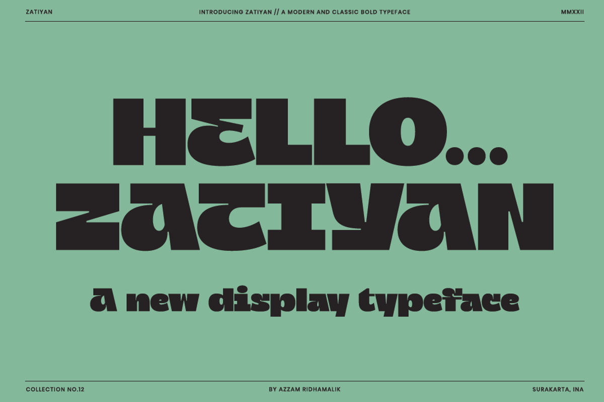 Zatiyan - Display Font, a Font by Zarma Type (Photo 1 of 12)