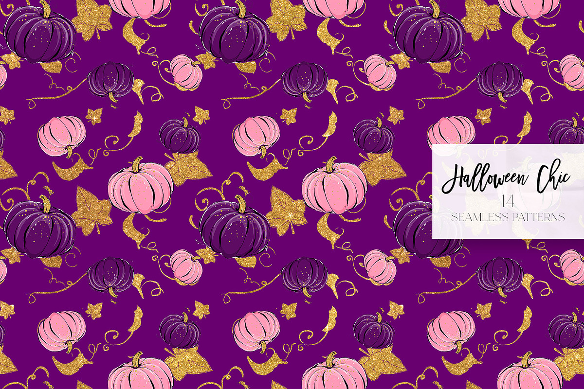 Halloween Fashion Witch Patterns, a Pattern Graphic by KaramfilaS (Photo 17 of 22)