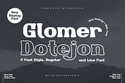 Glomer Dotejon - College Font, a Serif Font by QR Design Studio (Thumbnail 1 of 9)