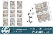 Ash Gray Linen Patchwork Papers, an Illustration by NiiiNArt (Thumbnail 5 of 8)