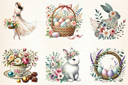 Aesthetic Easter Sublimation Clipart, an Illustration by DreamArtGraphic (Thumbnail 2 of 4)
