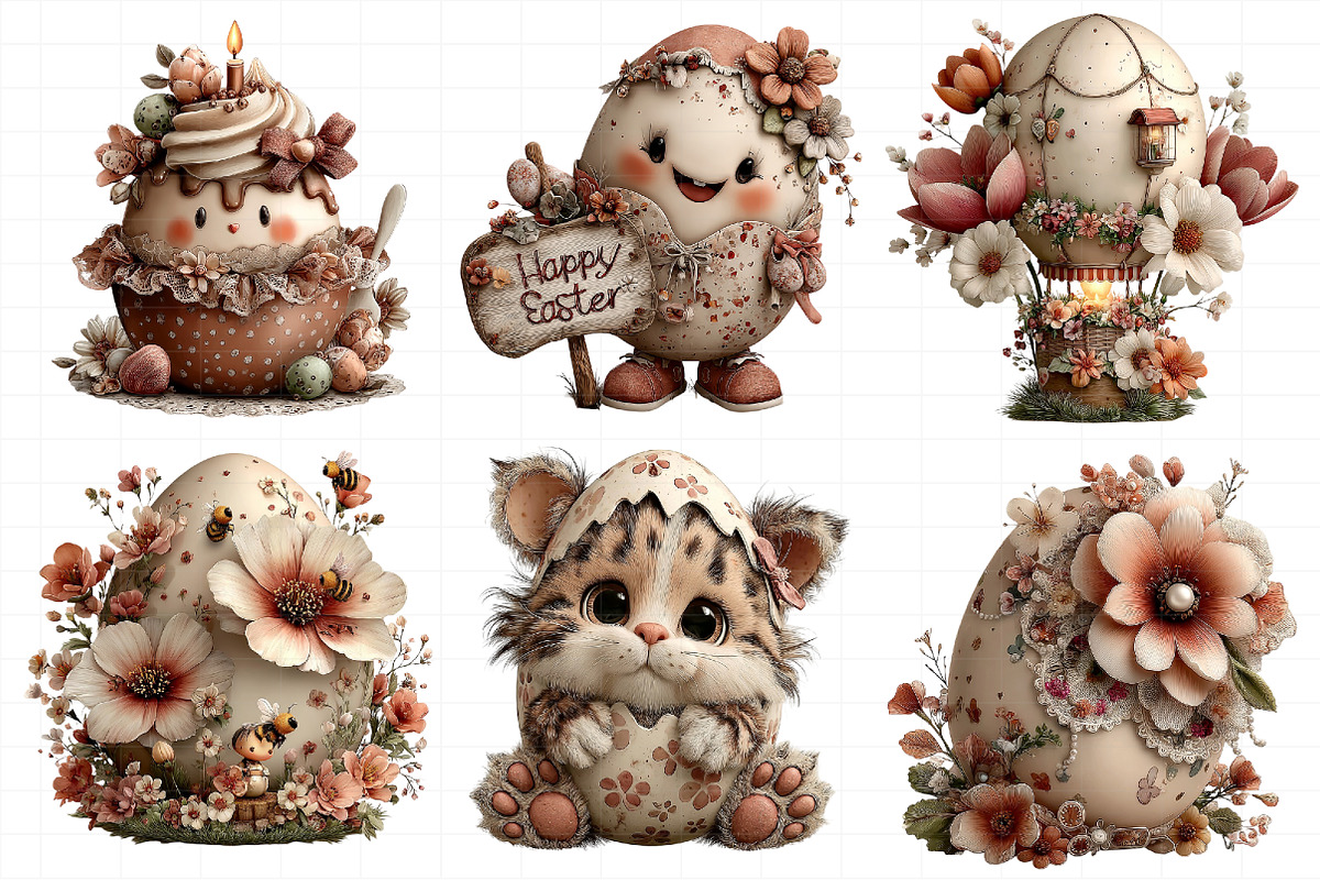 Whimsical Easter Egg Clipart, an Illustration by Daily.Designs (Photo 6 of 7)